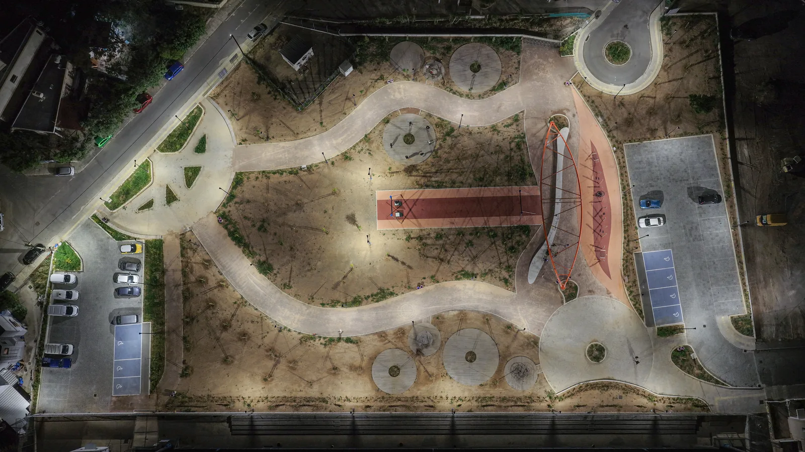 Modern lighting solution for Aetos Square creating a welcoming public space in Limassol