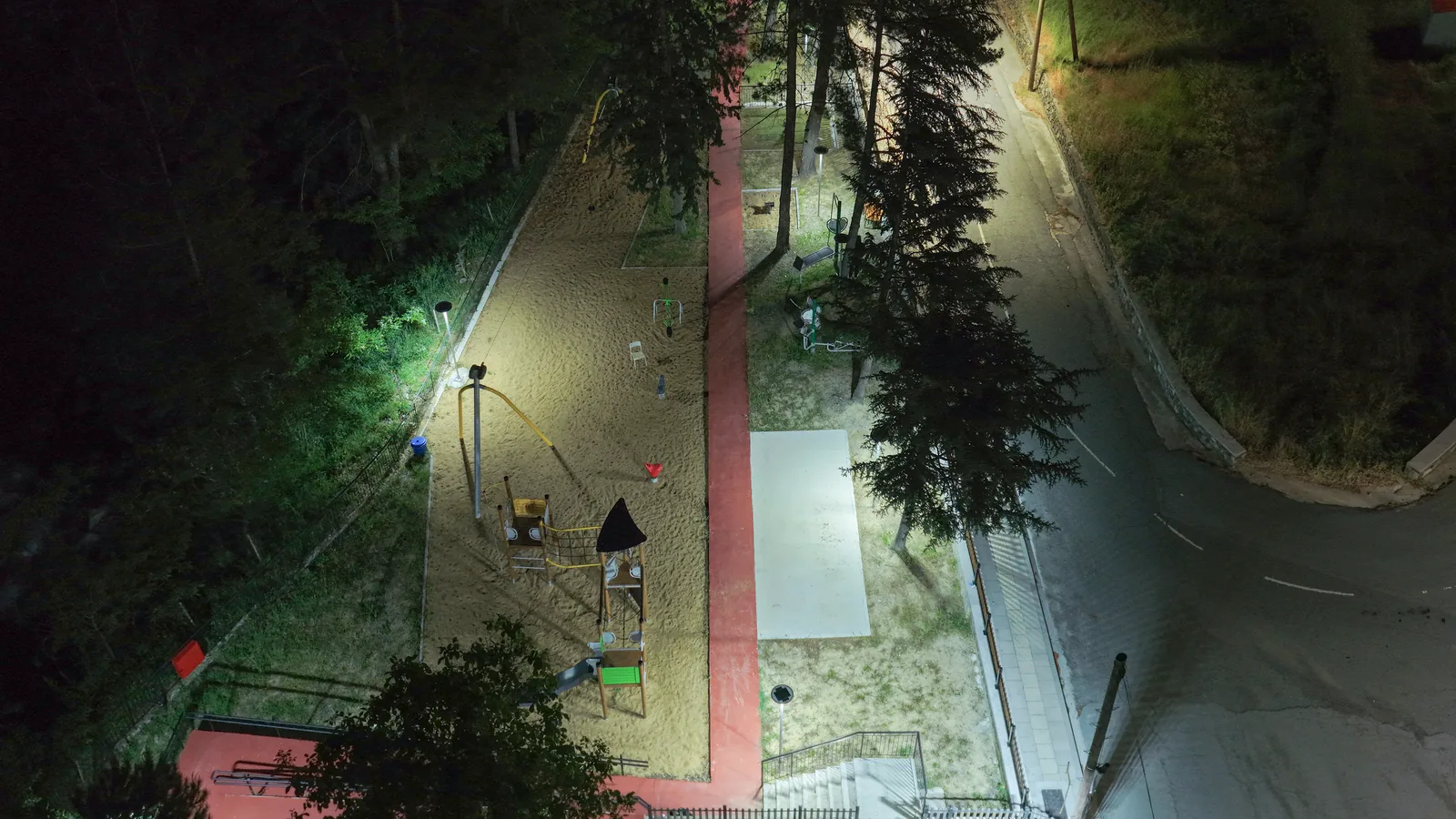 Amiantos Community Park lighting installation — project photo 2