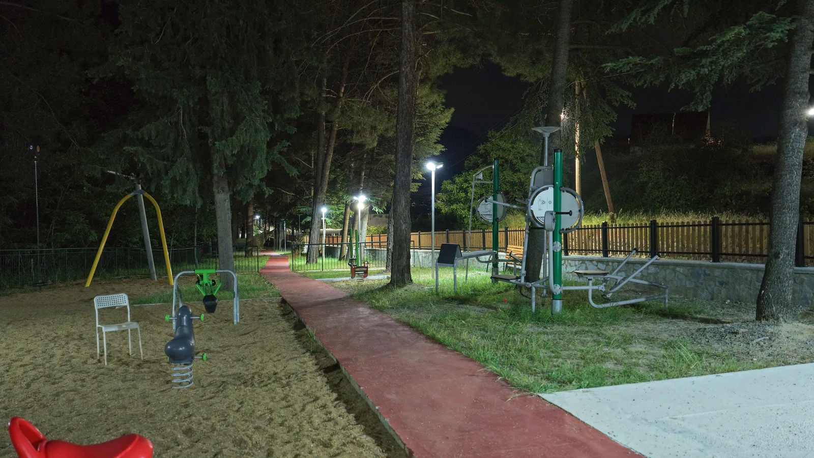 Amiantos Community Park lighting installation — project photo 4