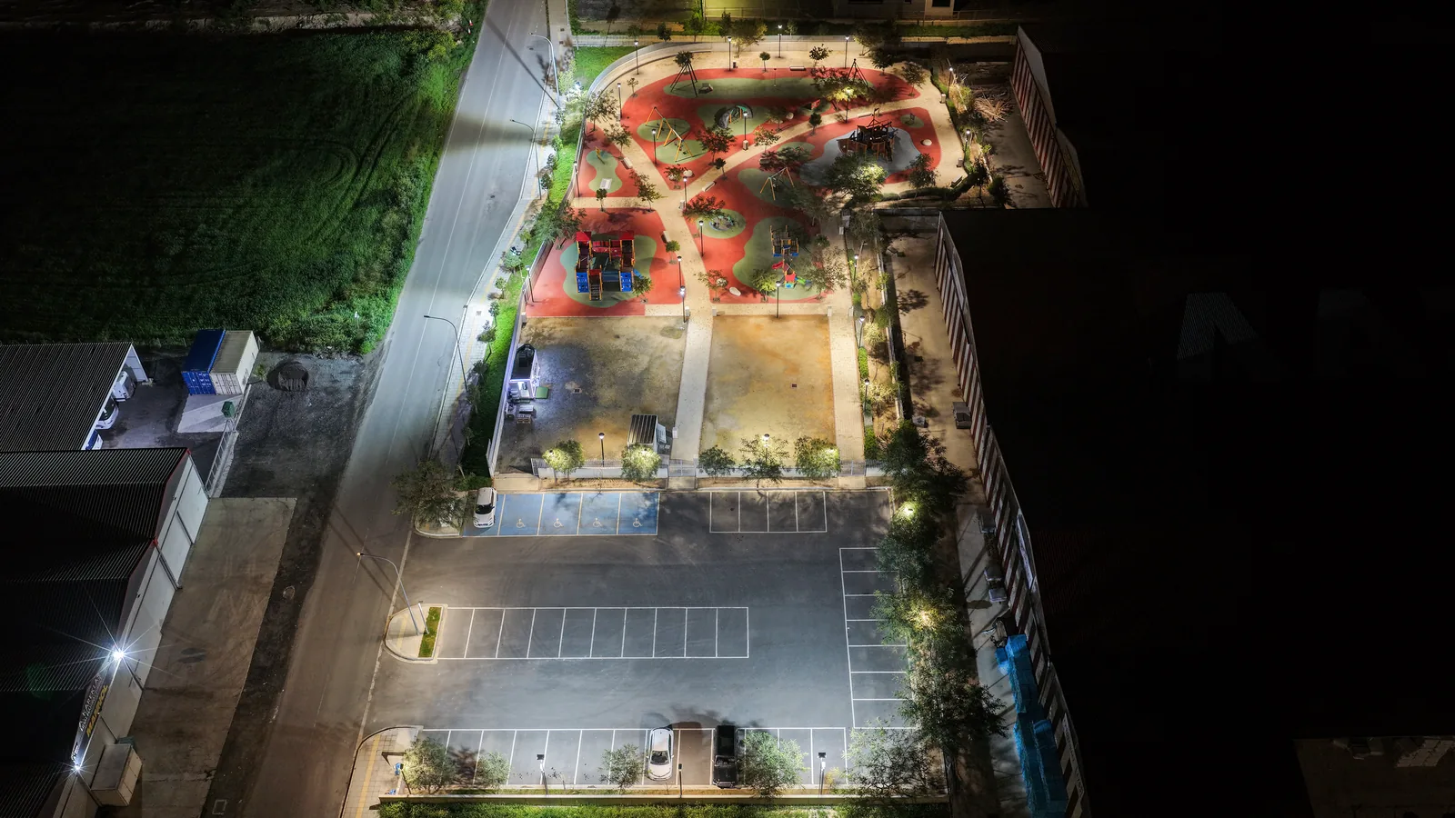 Aradippou Park lighting installation — project photo 2
