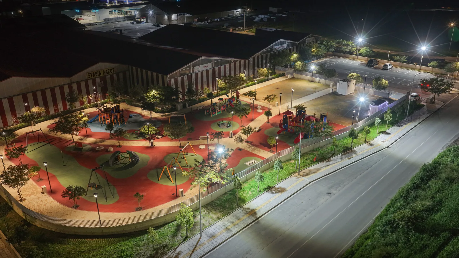 Aradippou Park lighting installation — project photo 4