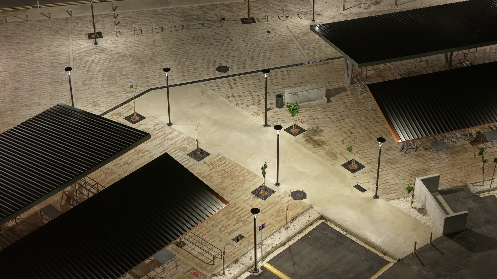 Deryneia Public Market lighting installation — project photo 5