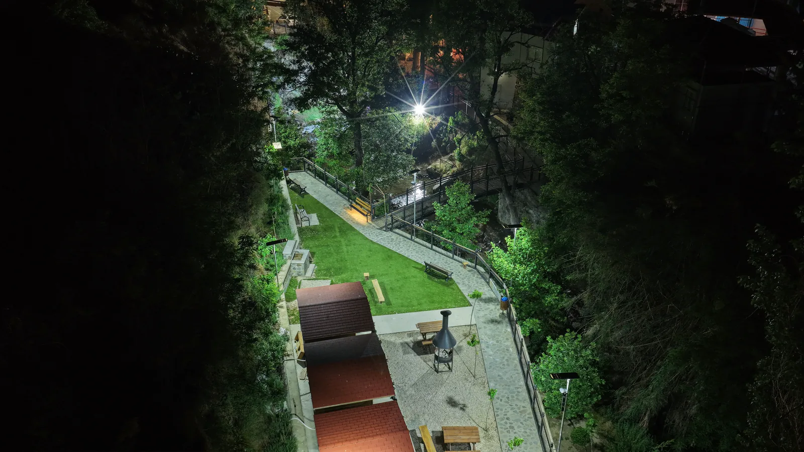 Kakopetria Smart Park lighting installation — project photo 3