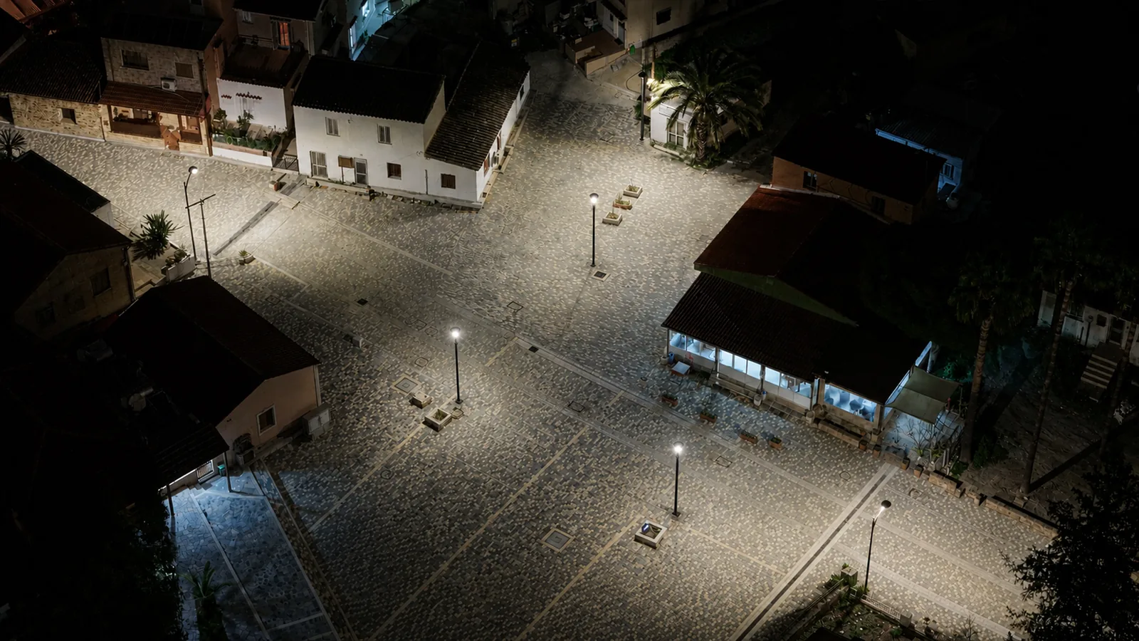 Energy-efficient lighting upgrade for the central square of Pyrga Village
